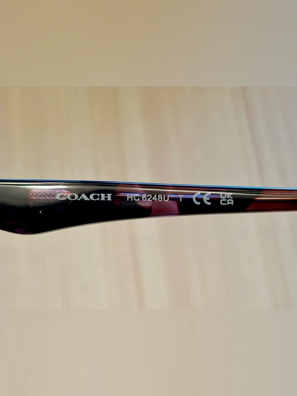 Coach HC 6248U Amethyst Pearl Tortoise Eyeglass Frames 54-16-140